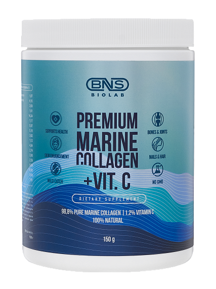 BNS BioLab Premium Marine Collagen+Vit.C Морской коллаген с витамином С, 150 гр