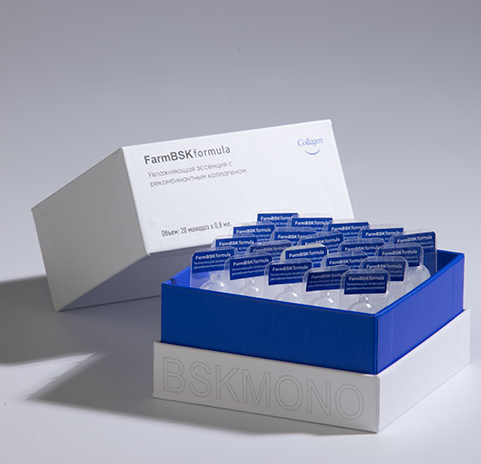FarmBSK Recombinant Collagen Hydrating Moisturizing Single Use Essence Увлажняющая эссенция с рекомбинантным коллагеном, 20 х 0,8 мл