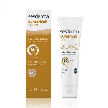 Sesderma SCREENSES COLOR Fluid sunscreen SPF 50 Light – Средство солнцезащитное тональное СЗФ 50 (Светлый тон), 50 мл
