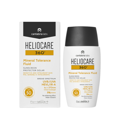 Heliocare 360º Mineral Tolerance - Солнцезащитный минеральный флюид с Spf 50 для чувствительной кожи, 50 мл