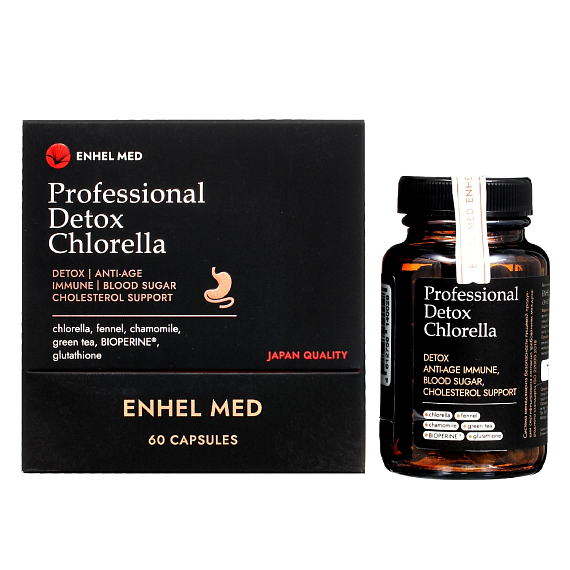 ENHEL MED Professional Detox Chlorella Профессиональная Детокс Хлорелла, 60 кап