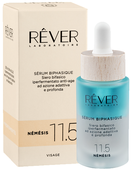 Rever 11.5 SÉRUM BIPHASIQUE Siero bifasico iperfermentato anti-age ad azione adattiva e profonda Двухфазная антивозрастная сыворотка с адаптивным действием, 30 мл