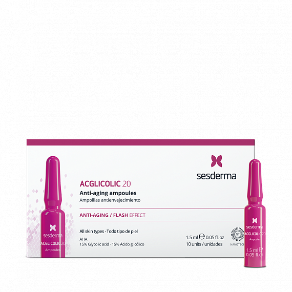Sesderma ACGLICOLIC 20 Ampoules – Средство в ампулах с гликолевой кислотой, 10 шт по 1,5мл