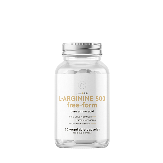 Probiolab L-arginine 500 free-form L-аргинин 500 свободная форма, 60 капс