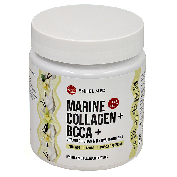 ENHEL MED Marine Collagen+ BCCA+ Морской коллаген+ "Ваниль", 320 гр