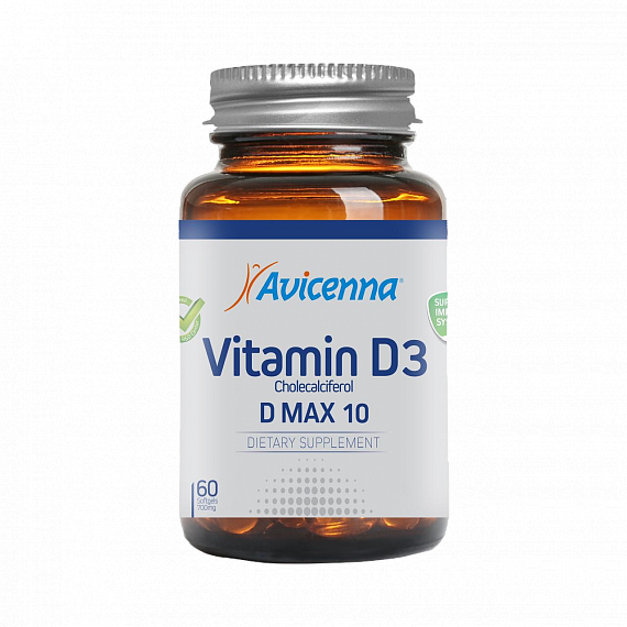 AVICENNA Витамин Д D3 MAX 10, 60 капс.