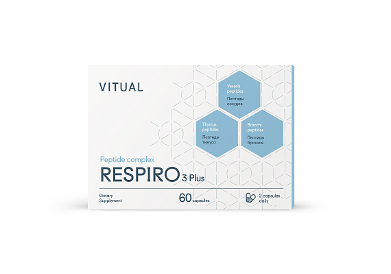 VITUAL Комплекс пептидов RESPIRO 3 Plus, 60 таб.