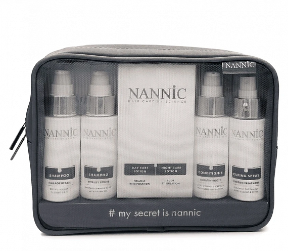 Nannic 6x50 ml HSR, Cosmetic travel/trial bag / Дорожная косметичка HSR 6х50 мл 