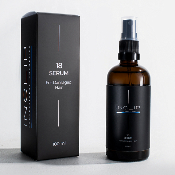 Inclip №18 Сыворотка для реконструкции поврежденных волос с кератином, 100 мл