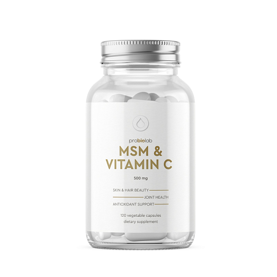  Probiolab  MSM & Vitamin C МСМ и Витамин C, 120 капс