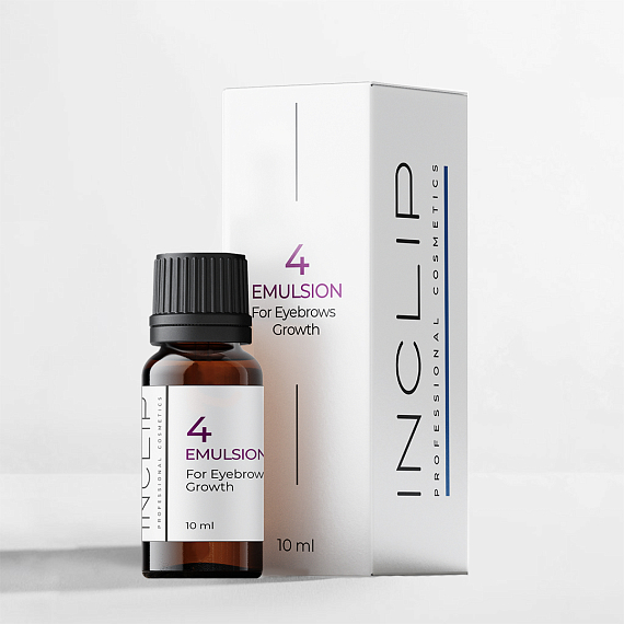 Inclip №4 Кислородная эмульсия для роста бровей, 10 мл