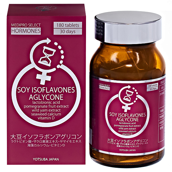 ENHEL Soy isoflavones aglycone supplement Биологически активная добавка к пище Изофлавоны сои Агликон Гормональный баланс, 180 шт/уп