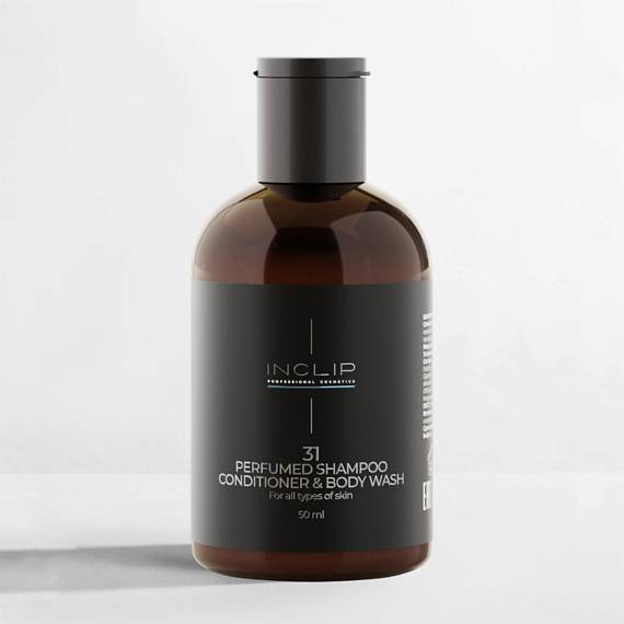 INCLIP №31 Парфюмированный шампунь-кондиционер-гель для душа 3 в 1 для всех типов кожи, 50 мл