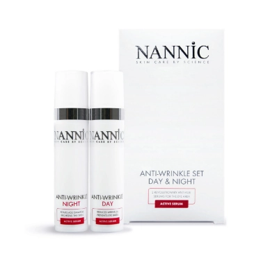 Nannic Facial And Body Care Anti-Wrinkle Set Набор Сывороток против морщин для глаз и губ дневная и ночная защита, 2х15 мл 