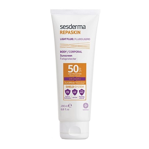 Sesderma REPASKIN LIGHT FLUID Body sunscreen SPF50 Флюид нежный солнцезащитный  для тела, 200 мл