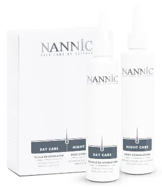 Nannic DAY CARE – Follicle Rejuvenation +NIGHT CARE – Root Stimulation, Travel Утренняя сыворотка для питания корней+Вечерняя сыворотка  для стимуляции роста 2x50 мл