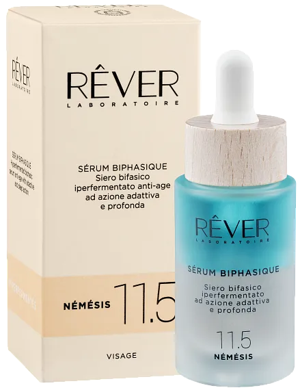 Rever 11.5 SÉRUM BIPHASIQUE Siero bifasico iperfermentato anti-age ad azione adattiva e profonda Двухфазная антивозрастная сыворотка с адаптивным действием, 30 мл