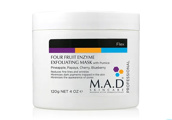 M.a.d Anti-Aging Four Fruit Enzyme Exfoliating Mask Энзимная мультифруктовая маска «Super Polish»  pH3.0, 120 гр