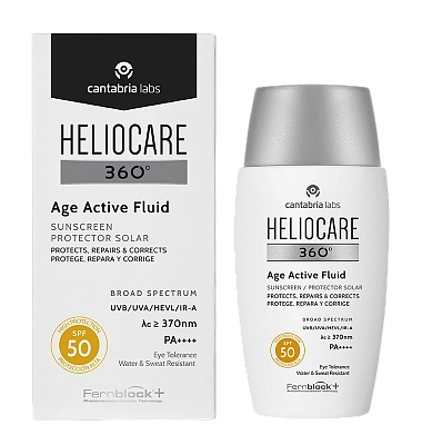 Heliocare 360° Age Active Fluid Sunscreen SPF 50 (Cantabria Labs) – Солнцезащитный омолаживающий флюид СЗФ 50, 50 мл