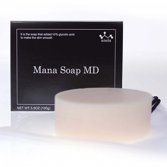 Ghc Placental Cosmetic Anela Mana Soap Md 10% glycolic acid Мыло с гликолевой кислотой 10%, 100 г