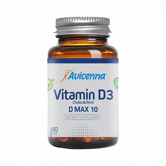 AVICENNA Витамин Д D3 MAX 10, 60 капс.