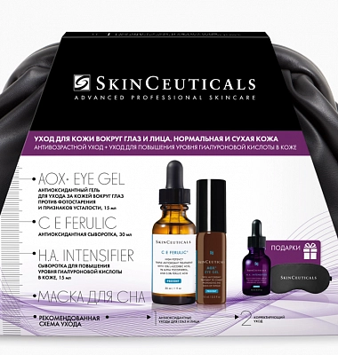 SkinCeuticals Набор Уход за кожей вокруг глаз и лица для нормальной и сухой кожи