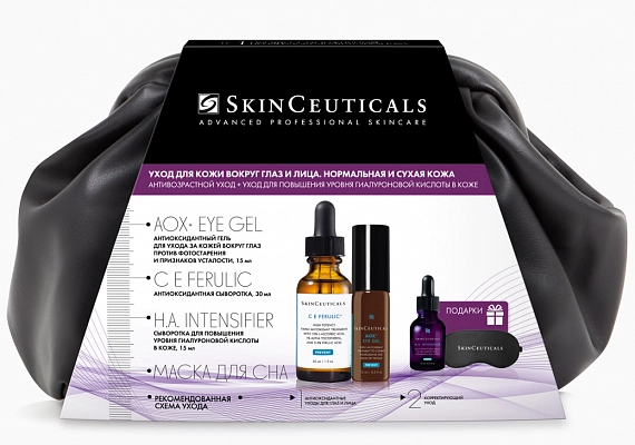 SkinCeuticals Набор Уход за кожей вокруг глаз и лица для нормальной и сухой кожи