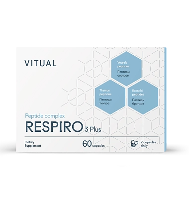 VITUAL Комплекс пептидов RESPIRO 3 Plus, 60 таб.