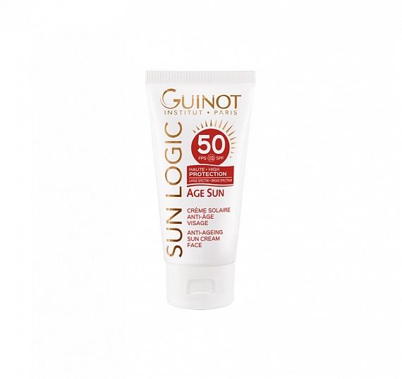 Guinot Age Sun Visage SPF 50 − Антивозрастной крем для лица с высокой степенью защиты SPF 50, 50 мл