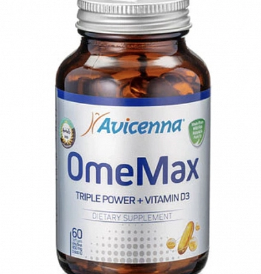 AVICENNA OmeMax + Vitamin D3 ОмеМакс с витамином D3, 60 капс.