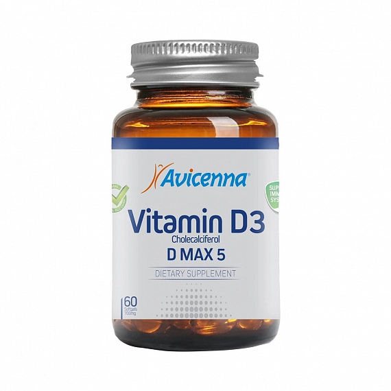 AVICENNA Витамин Д D3 MAX 5, 60 капс.