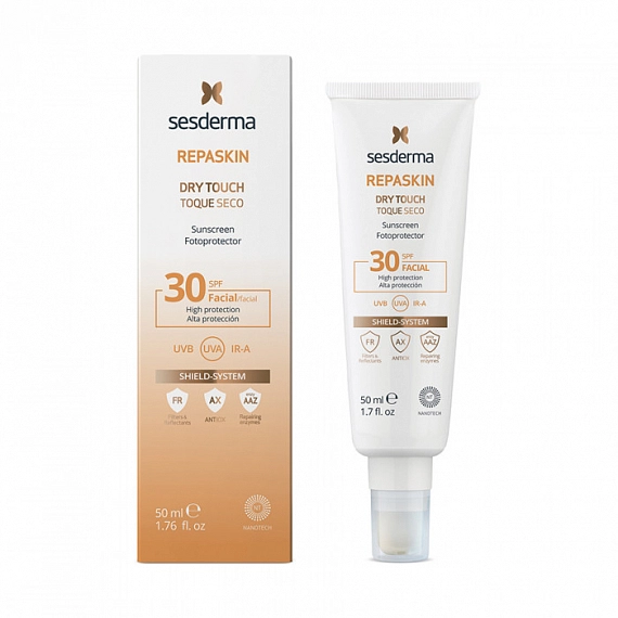 Sesderma Repaskin Dry Touch Facial Sunscreen (SPF 30) Солнцезащитный крем-гель с СПФ 30, 50мл для лица с матовым эффектом, 50 мл