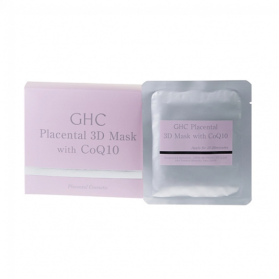 Ghc Placental Cosmetic 3D Мask with Q10 3-D маска моделирующая с гидролизатом плаценты и коэнзимом Q10, 5шт