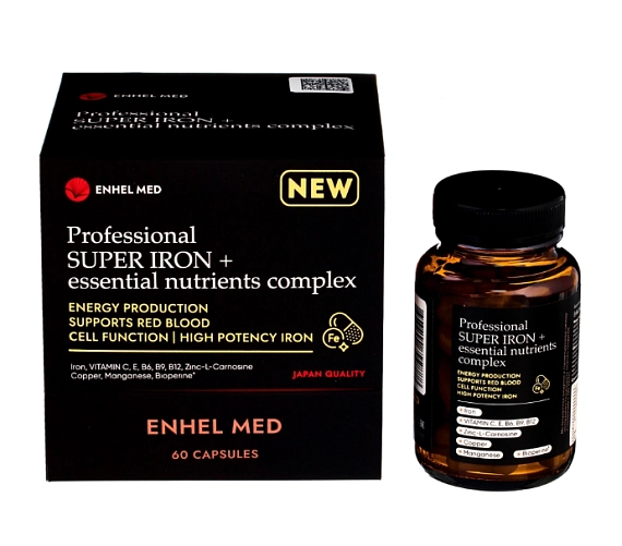 ENHEL Med Professional Super Iron Супер железо с витаминами, 60 капс