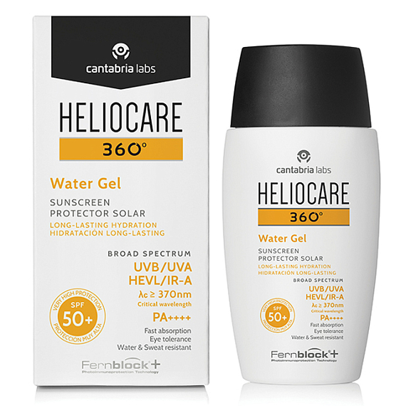 Heliocare 360º WATER GEL Sunscreen Солнцезащитный увлажняющий гель-флюид SPF 50+, 50 мл